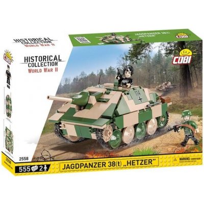 TOP 4. - COBI 2558 World War II Německý stíhač tanků Jadgpanzer 38 (t) HETZER