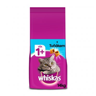 TOP 3. - Whiskas granule s tuňákem pro dospělé kočky 14kg