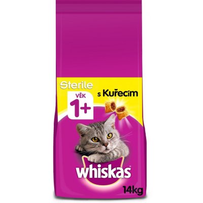 TOP 5. - Whiskas Sterile granule s kuřecím pro kastrované kočky 14 kg