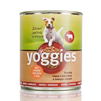 TOP 5. - Yoggies hovězí konzerva pro psy s karotkou a lněným olejem 800 g