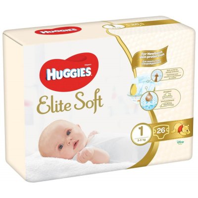 TOP 1. - HUGGIES Elite Soft 1 3-5 kg 26 ks