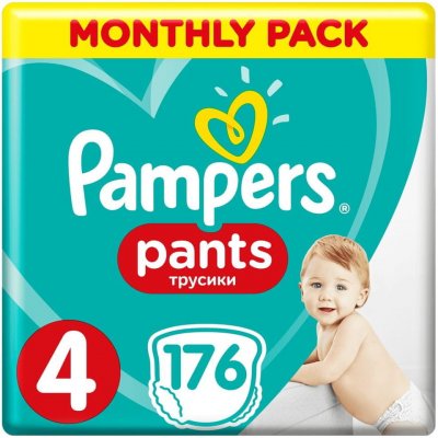 TOP 2. - Pampers Pants 4 Active Baby Dry 9-15 kg 176 ks