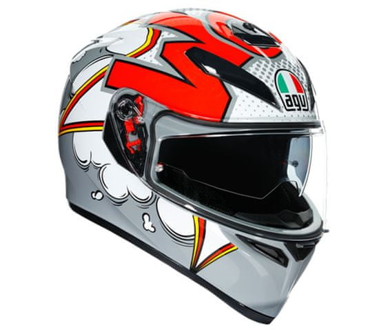 AGV Helma na moto 058 K3 SV MULTI MPLK BUBBLE GREY/WHITE/RED vel. L VÝPRODEJ