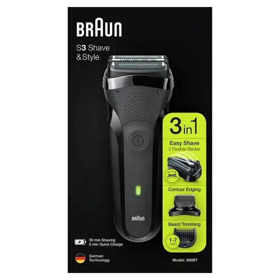 Braun holicí strojek Series 3 Shave&Style 300BT SLEVA
