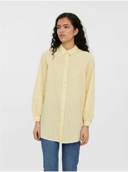 Vero Moda Žlutá pruhovaná oversize košile VERO MODA Juno