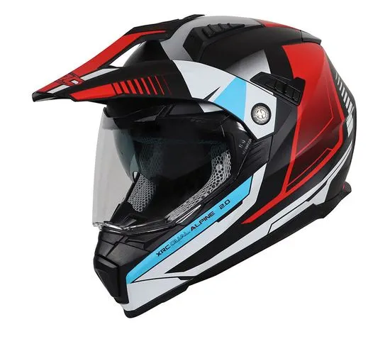XRC helma Dual Alpiner 2.0 matt black/red/blue vel. XL VÝPRODEJ