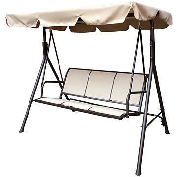 ROJAPLAST Houpačka zahradní pro 3osoby COMFORT, béžová