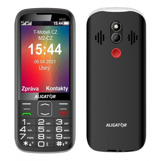 Tlačítkový telefon Aligator A835, černá
