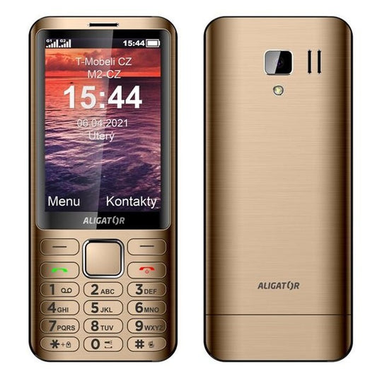 Tlačítkový telefon Aligator D950 Dual sim, zlatá akce