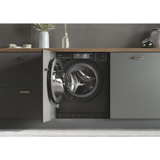 Vestavná pračka s předním plněním Haier HWQ90B416FWBB-S, 7kg