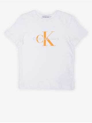Bílé dětské tričko Calvin Klein Jeans