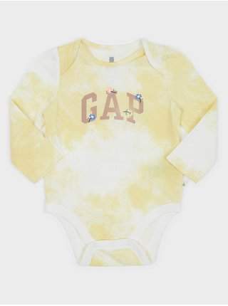 Bílo-žluté dětské vzorované body GAP výprodej
