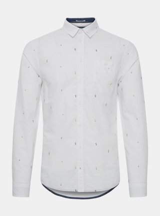 Bílá vzorovaná slim fit košile Blend