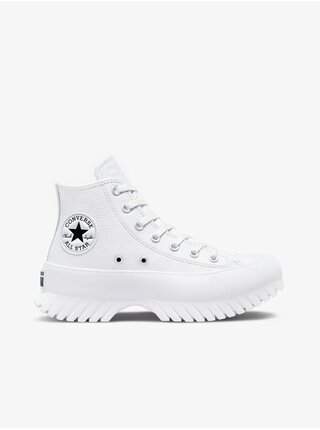 Bílé dámské kožené kotníkové tenisky Converse