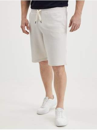 Bílé pánské teplákové kraťasy Guess Clovis