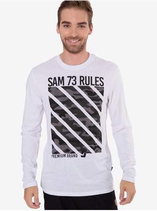 Bílé pánské tričko s potiskem SAM 73 výprodej