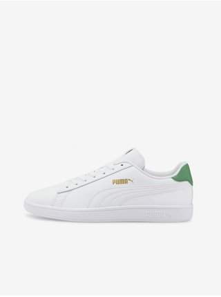 Bílé unisex kožené tenisky Puma Smash v2 L