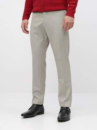 Béžové oblekové slim fit kalhoty Selected Homme Maze Saint