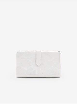 Bílá dámská květovaná peněženka Desigual Alpha Pia Medium