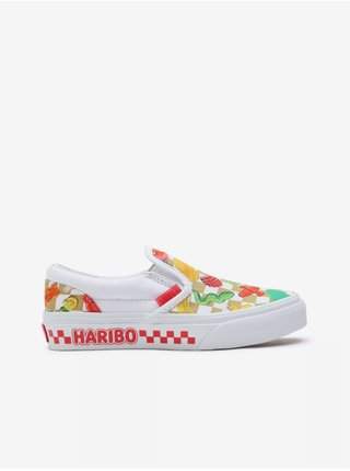 Bílé dětské vzorované slip on tenisky VANS Haribo