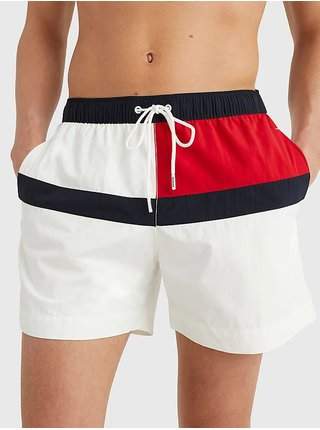 Bílé pánské vzorované plavky Tommy Hilfiger Underwear