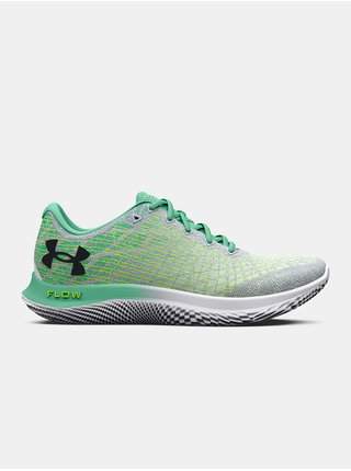 Bílo-zelené pánské sportovní tenisky Under Armour UA FLOW Velociti Wind 2 nejlevnější