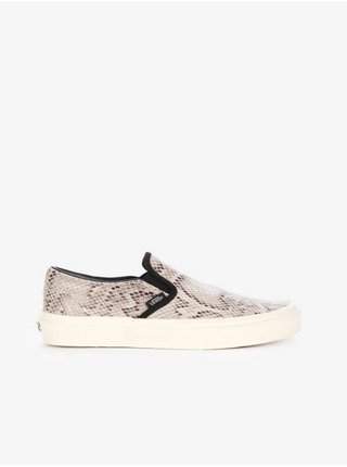Černo-šedé dámské slip on tenisky se zvířecím vzorem Vans Classic Slip-On Snake