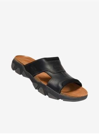 Černé pánské kožené pantofle Keen AKCE