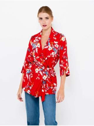 Červené vzorované kimono CAMAIEU