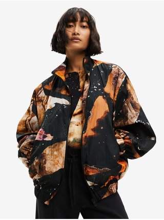 Černá dámská vzorovaná bunda Desigual Indonesia