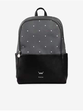 Černo-šedý dámský puntíkovaný batoh VUCH Maxel