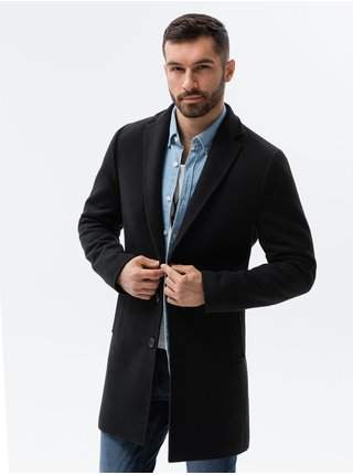 Černý pánský lehký kabát Ombre Clothing nejlevnější