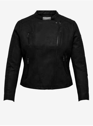 Černá dámská koženková bunda ONLY CARMAKOMA New Avana