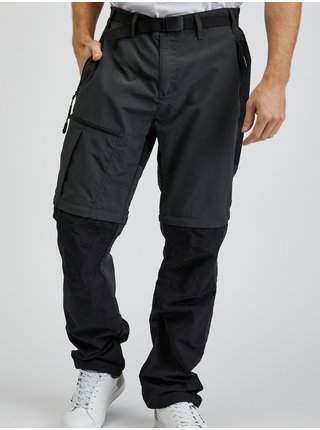Černo-šedé pánské kalhoty s odepínací nohavicí SAM73 Walter SLEVA