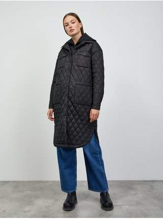 Černý dámský prošívaný lehký kabát s límcem ZOOT.lab Sienna