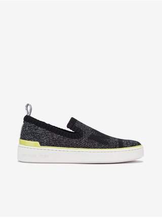 Dámské slip on boty v černo - stříbrné barvě Michael Kors SLEVA