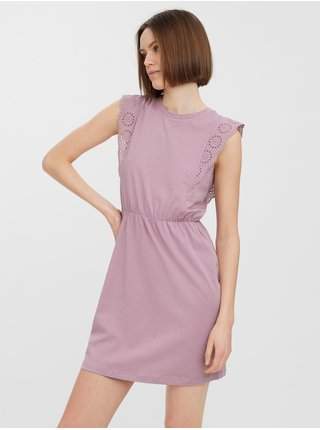 Fialové krátké šaty VERO MODA Hollyn