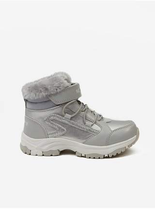 Holčičí kotníkové zateplené zimní boty ve stříbrné barvě SAM 73 Diss
