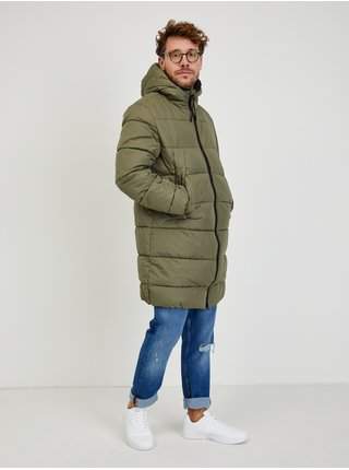 Khaki pánský prošívaný kabát Tom Tailor Denim
