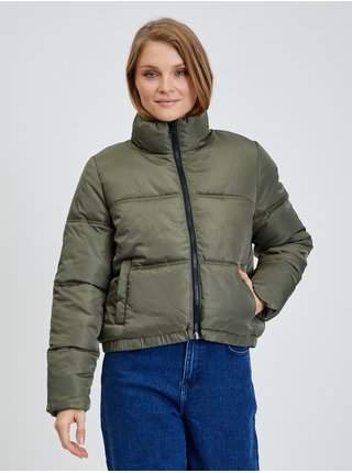 Khaki prošívaná zimní bunda Noisy May Anni