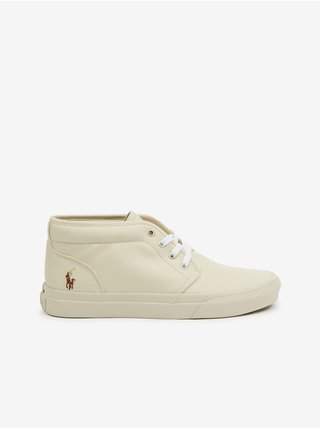 Krémové pánské kotníkové tenisky Ralph Lauren Keaton VÝPRODEJ