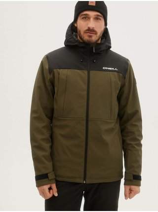 Khaki pánská sportovní zimní bunda s kapucí O´Neill Flint Jacket