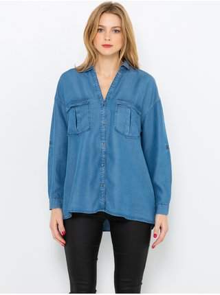Modrá dámská džínová košile CAMAIEU