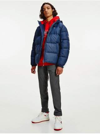 Modrá pánská prošívaná zimní bunda Tommy Jeans