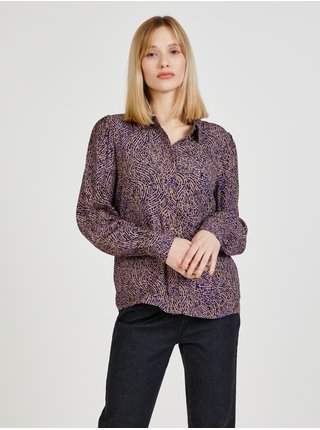 Modro-béžová vzorovaná košile VERO MODA Bea