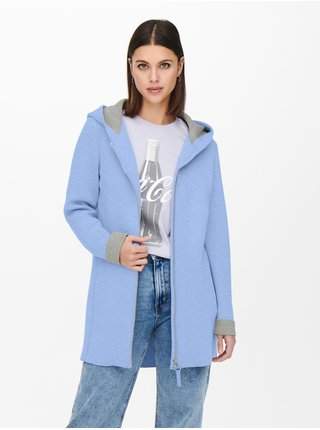 Modrý dámský lehký kabát s kapucí ONLY Lena
