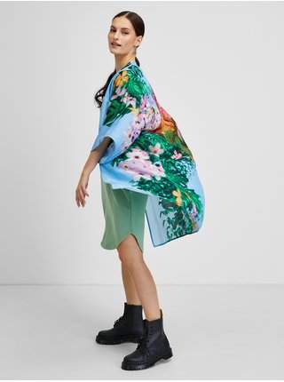 Modré dámské letní vzorované kimono Desigual Amelia