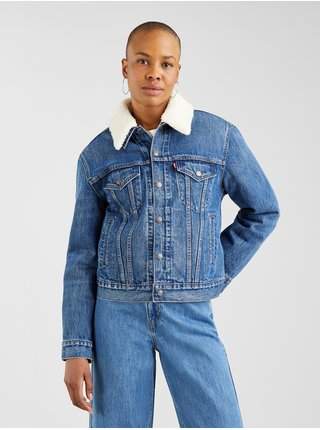 Modrá dámská džínová bunda s kožíškem Levi´s® 3 In 1 Trucker riflové bundy