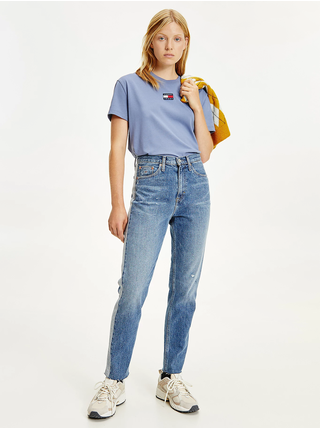 Modré dámské slim fit džíny s vyšisovaným efektem Tommy Jeans