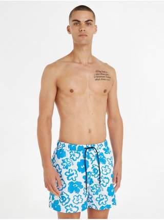 Modro-bílé pánské květované plavky Tommy Hilfiger Underwear